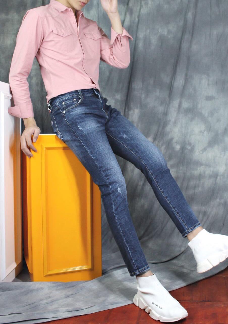 [HCM]Áo Sơ Mi Kaki Màu Hồng Phong Cách ZS06