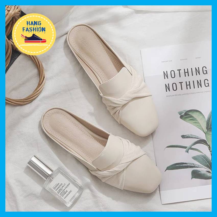Sục nữ mũi vuông phong cách HÀN QUỐC nhẹ nhàng cực xinh, giày sục nữ đẹp mang êm chân