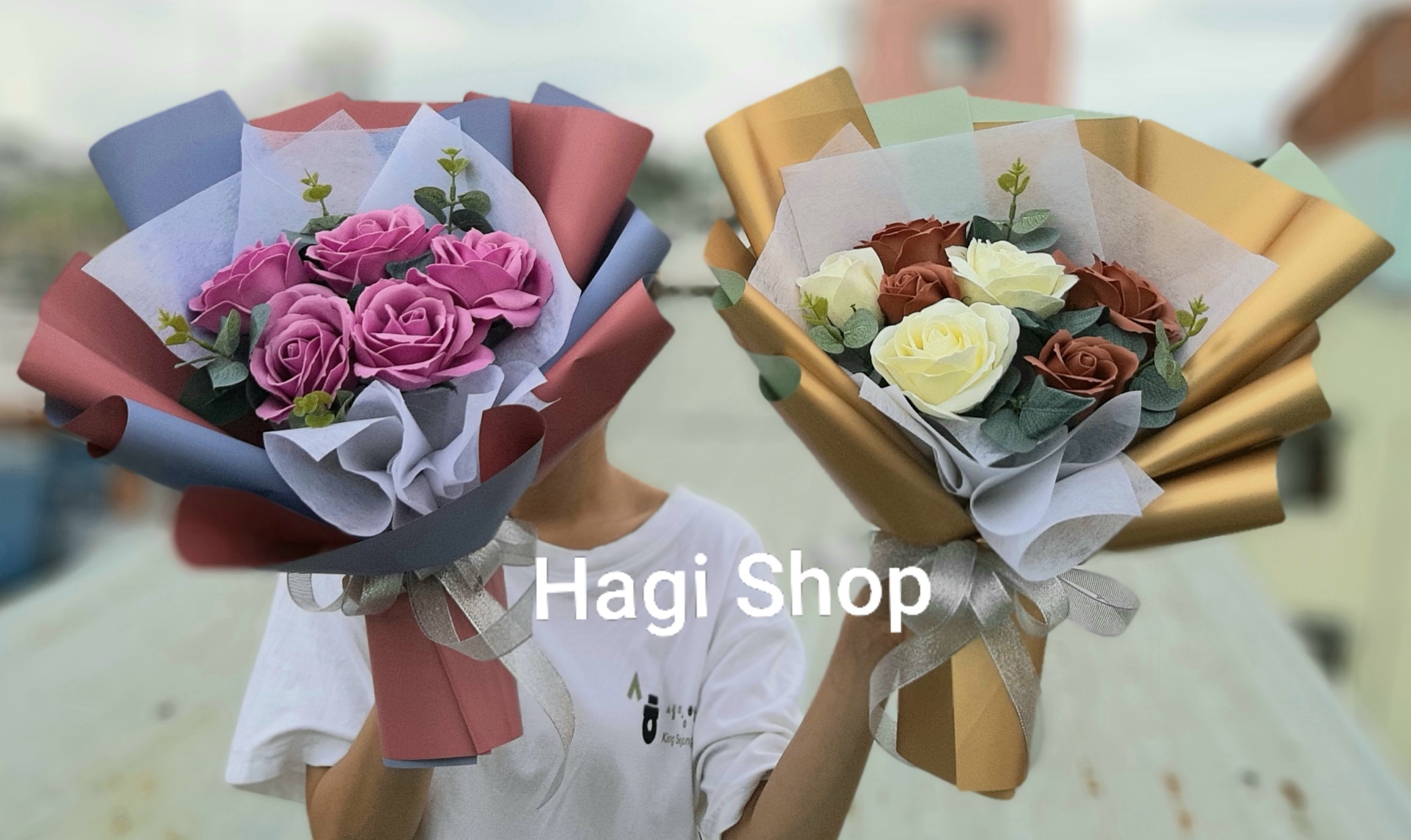 Quà tặng bạn gái ngày lễ 8/3; 20/10 Hoa sáp thơm màu sắc trang nhã