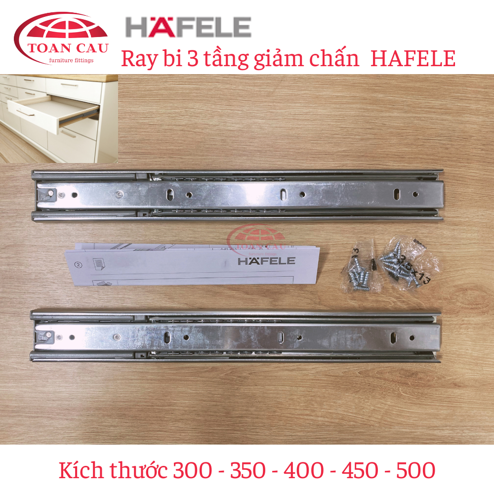 Ray bi giảm chấn cáo cấp hafele - thương hiệu đức - sẵn hàng giao ngay