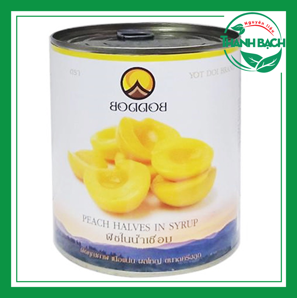 Đào Ngâm Thái Lan Boddob Lon 425gr & Lon 820gr