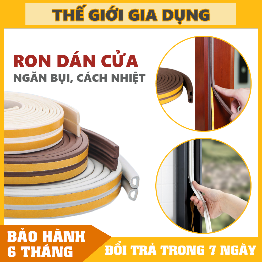6 Mét Ron Nẹp Khung Cửa Chống Gió Lùa Cách Âm, Chống Va Đập