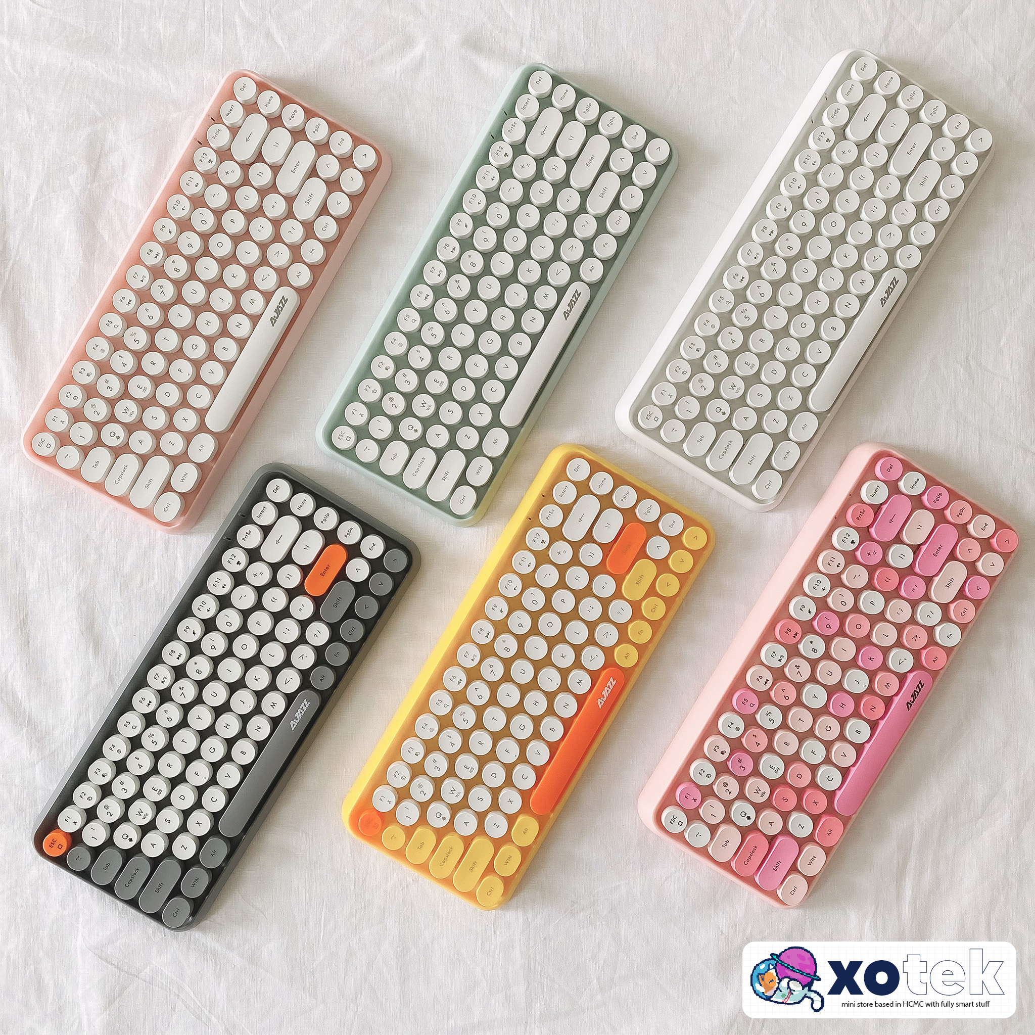 Bàn phím giả cơ Bluetooth AJAZZ 308i 2021 chính hãng dành cho iPad, máy tính bảng, MacBook, Laptop, PC v.v