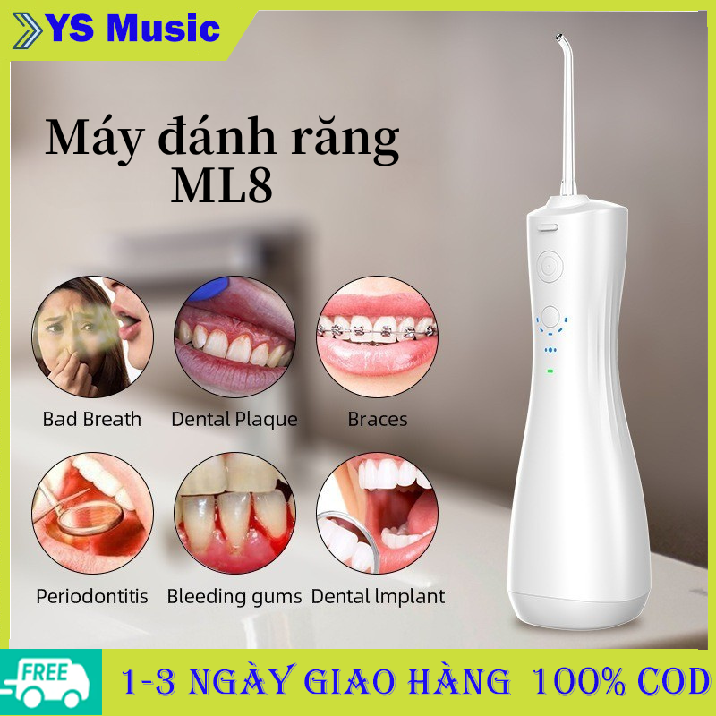 Máy Tăm Nước Xiaomi Enpuly ML8 pin 30 ngày, chống nước IPX7, bình chứa nước lớn 250ML, áp suất nước 140PSI