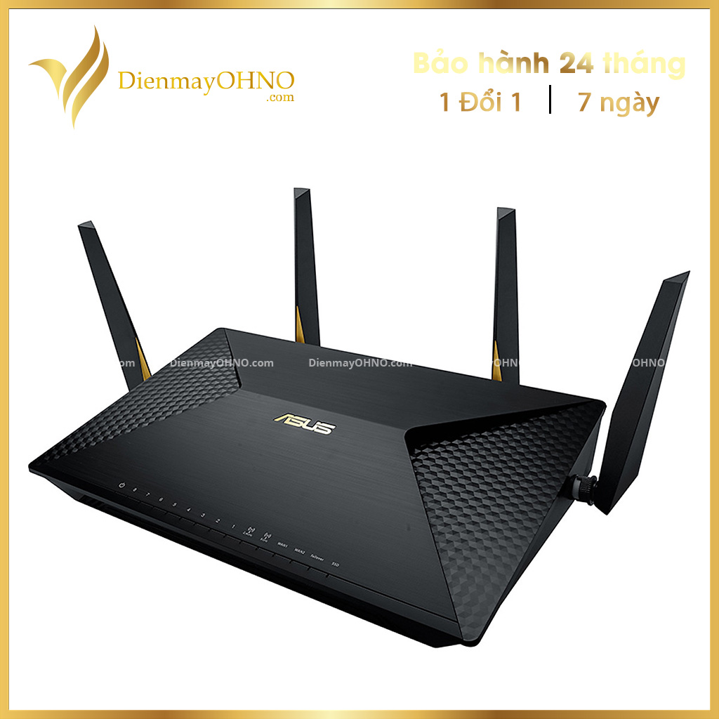 Bộ phát wifi asus brt-ac828 ac-2600 chính hãng thiết bị bộ cục modem router phát sóng wifi 2 băng tầng 2.4ghz 5ghz - điện máy ohno