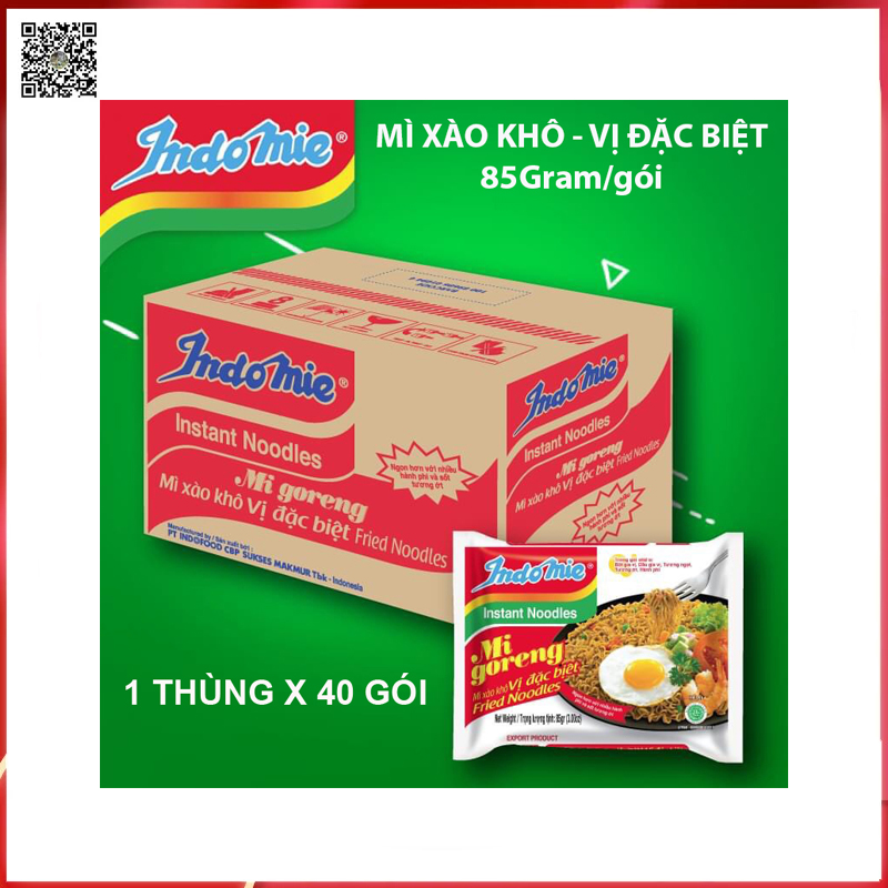 Mì xào khô Indome Goreng mỳ siêu ngon [ 1 THÙNG X 40 GÓI ] VỊ ĐẶC BIỆT mỳ indomie ăn không ngán