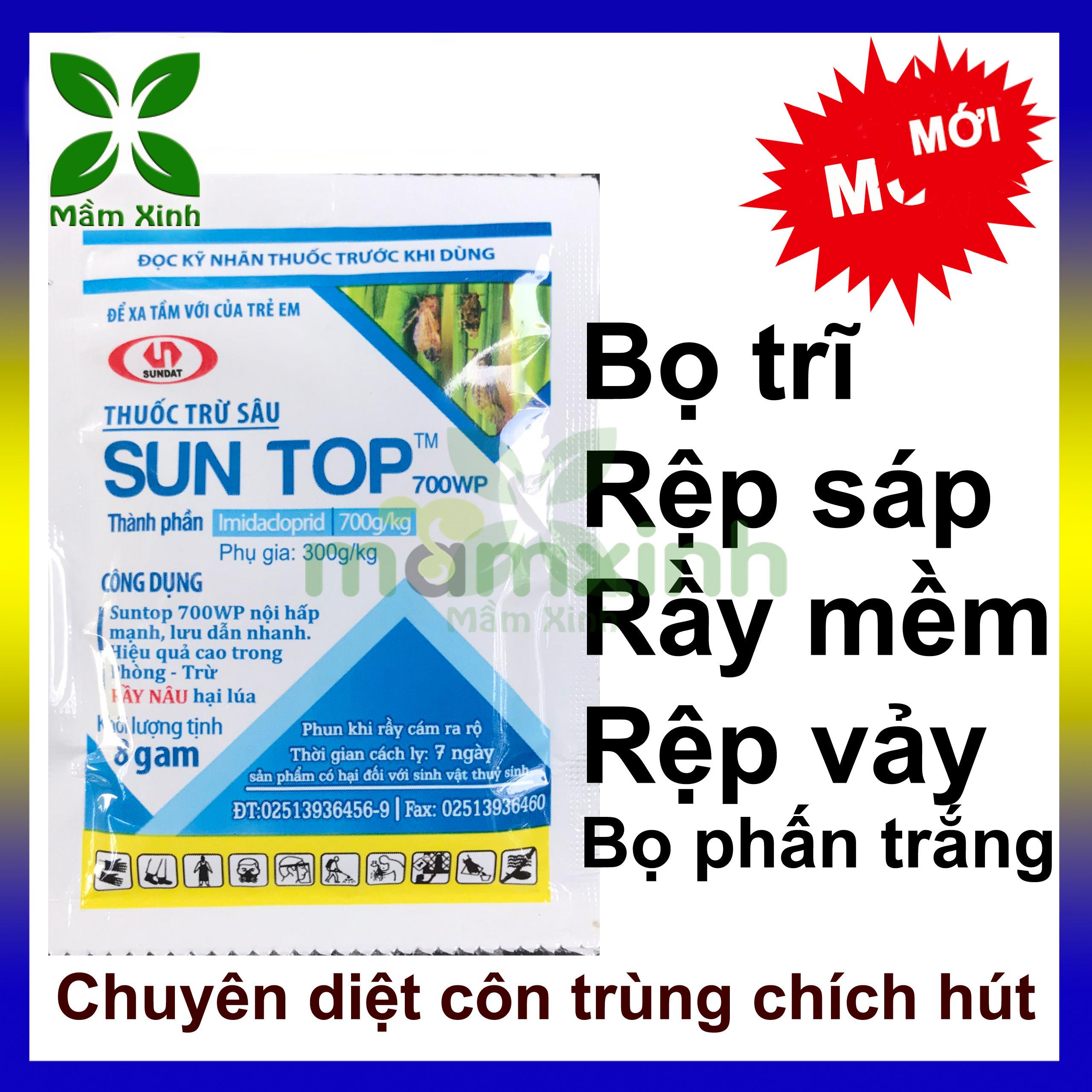 Thuốc trừ sâu, bọ trĩ rầy sun top 700wp, thuốc trừ sâu rầy gói 8gr