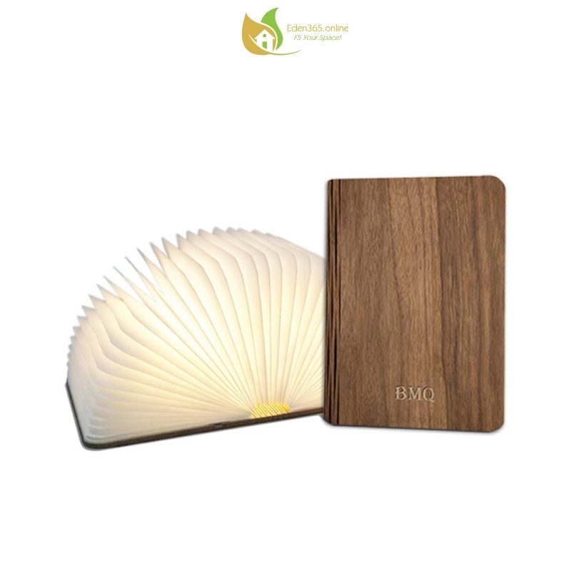 [VOUCHER 100K QUÀ TẶNG BÉ NGÀY 1.6] [SHIP HỎA TỐC HCM]Đèn LED trang trí hình cuốn sách gấp mở độc đáo - Bìa gỗ cao 22 cm
