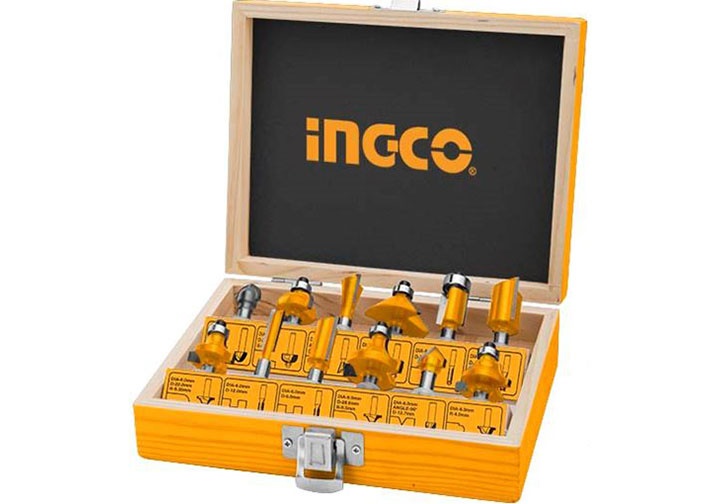Bộ 12 mũi phay gỗ ingco akrt12141