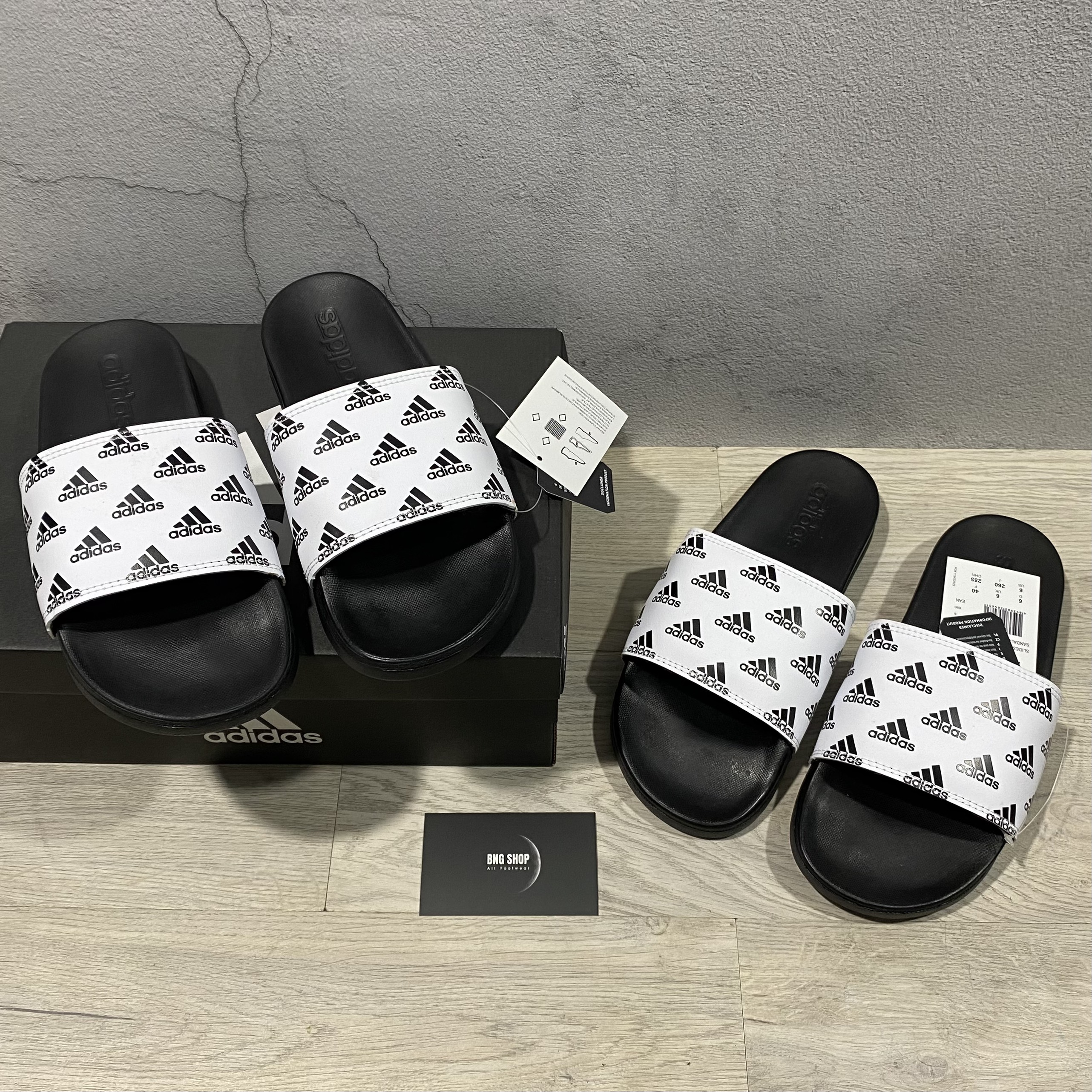 Dép Adidas Adilette Comfort Slides Multi - Dép quai ngang đế mềm, clodfoam, full box
