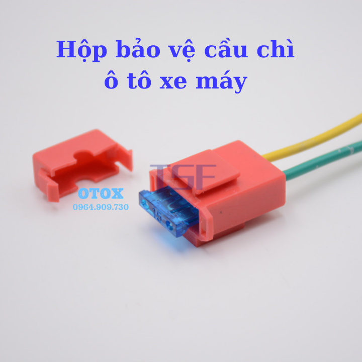 Hộp bảo vệ cầu chì ô tô xe máy 19X18mm OTOX