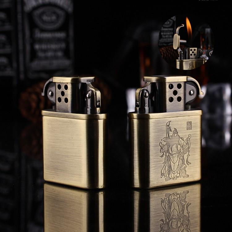 Bật lửa cối gas đá DOLPHIN khắc nhiều hình