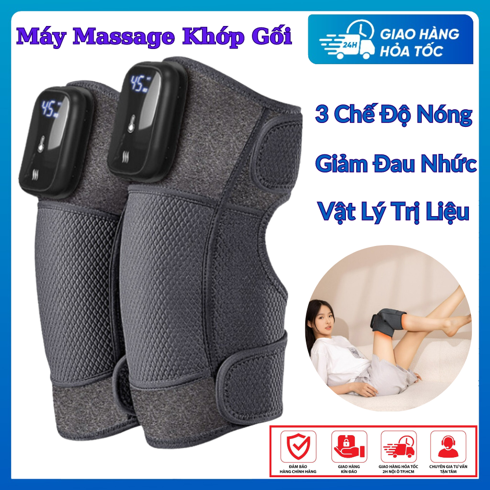 Máy massage đầu gối khớp gối khớp vai không dây, 4 chế độ nóng, 4 chế độ rung, giảm đau nhức, hỗ trợ vật lý trị liệu