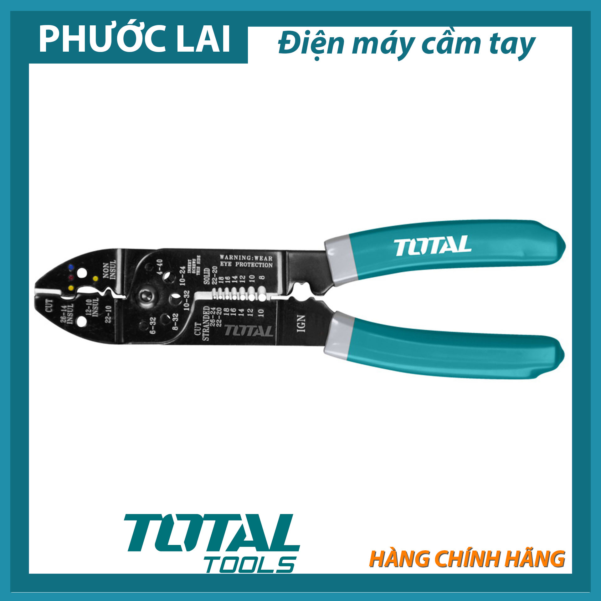 Kềm tuốt dây điện 8.5" total tht15851