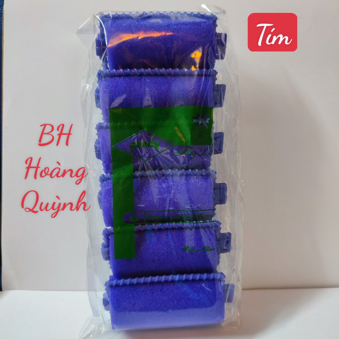 6 cái ống muốt cuốn tóc- lô muốt cuốn tóc, quấn tóc tạo kiểu tiện lợi.