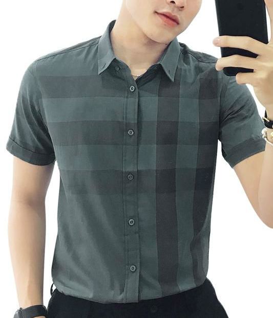Áo sơ mi nam đẹp mẫu caro ngắn tay  CF8881 Thời trang Hàn Quốc mới