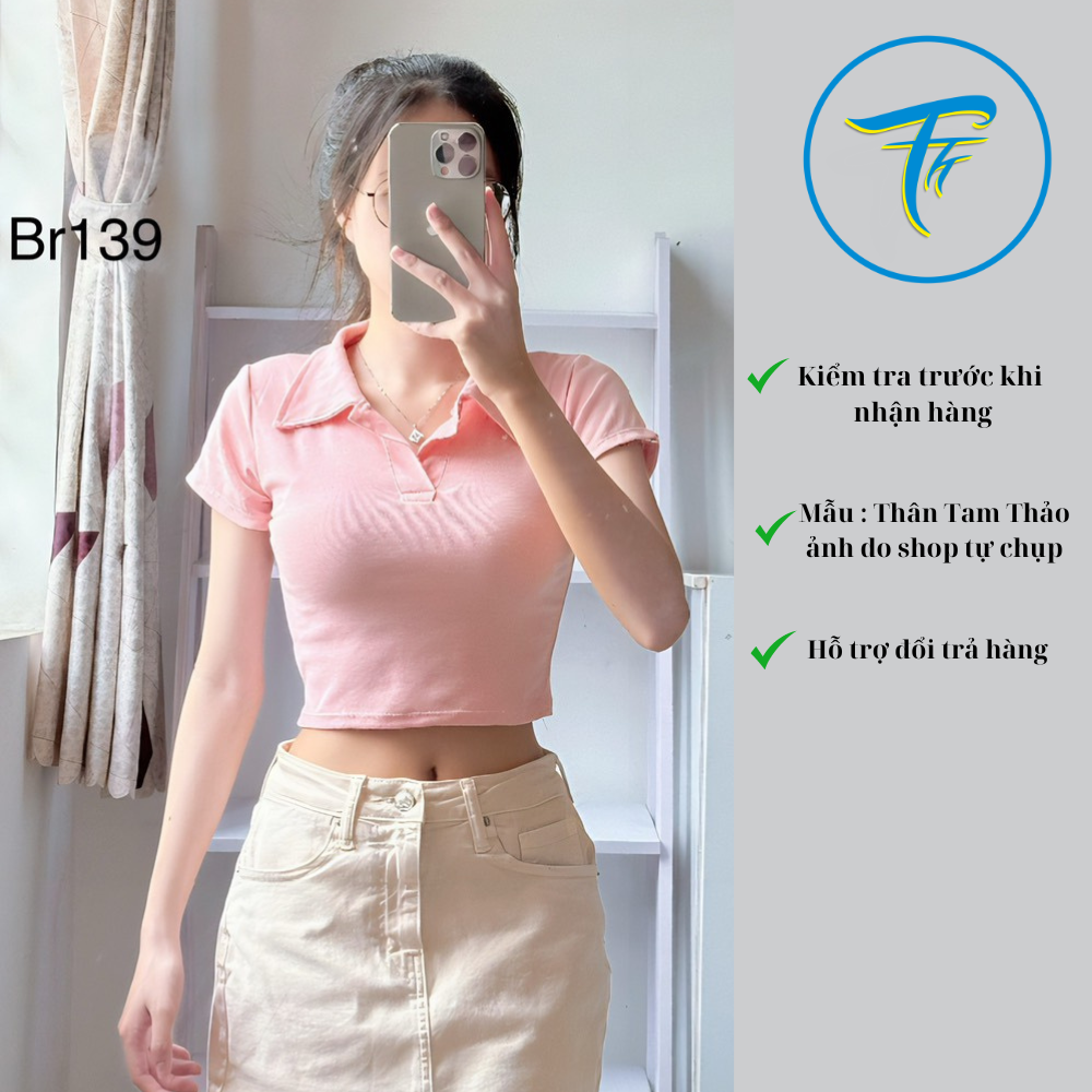 Áo thun nữ có cổ chất thun borip BR139