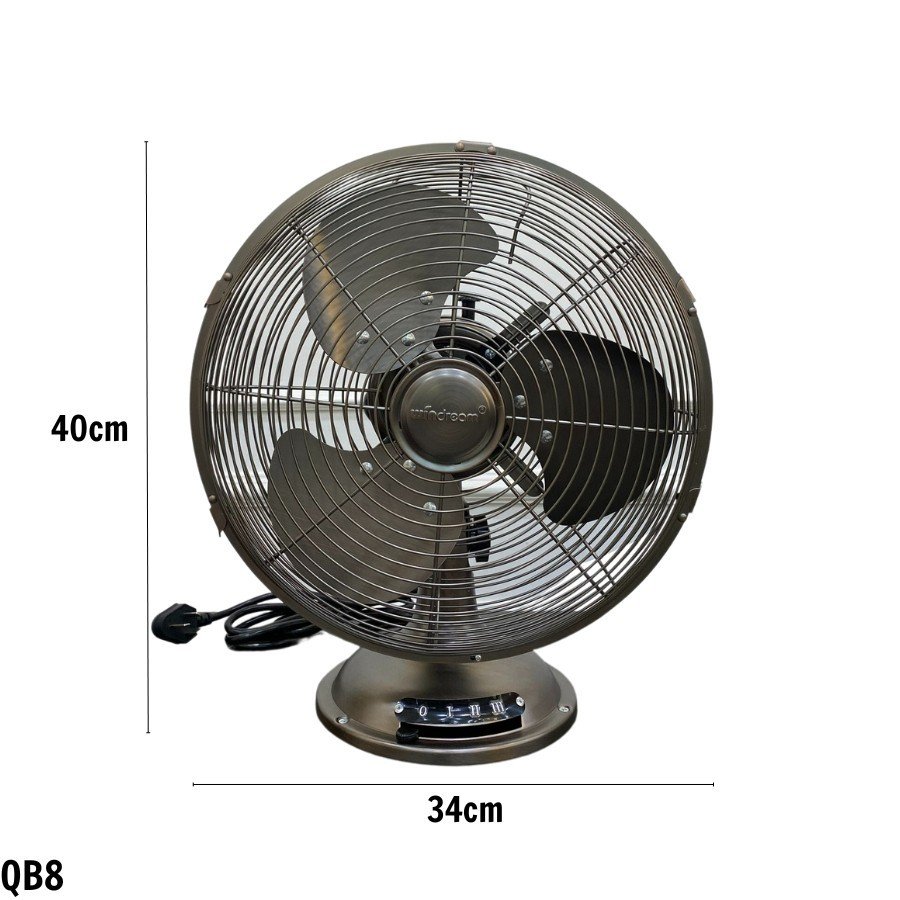 Quạt bàn nhỏ gọn siêu mát mang phong cách tân cổ điển sang trọng QB3