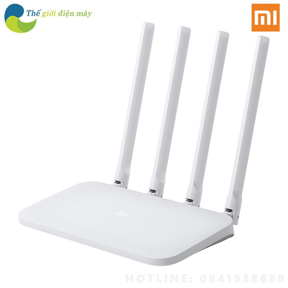 Bộ phát wifi xiaomi router 4c ram 64mb, 4 ăng-ten, 300mbps - shop thế giới điện máy
