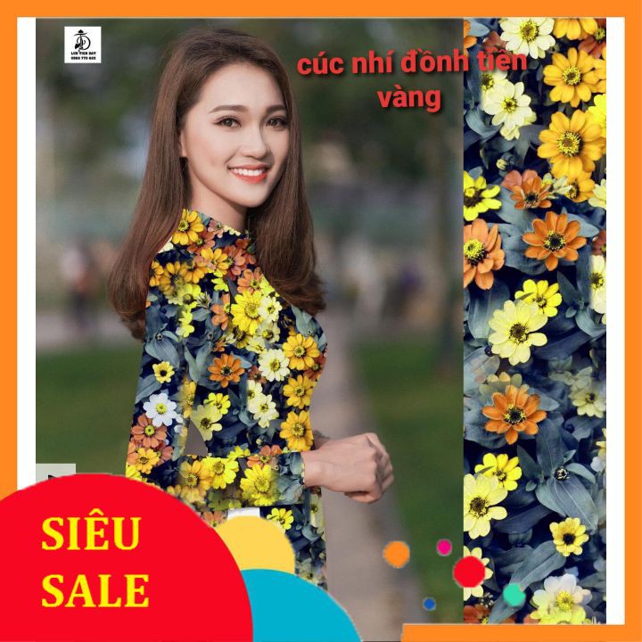 Áo dài truyền thống in hình họa tiết 3D cao cấp