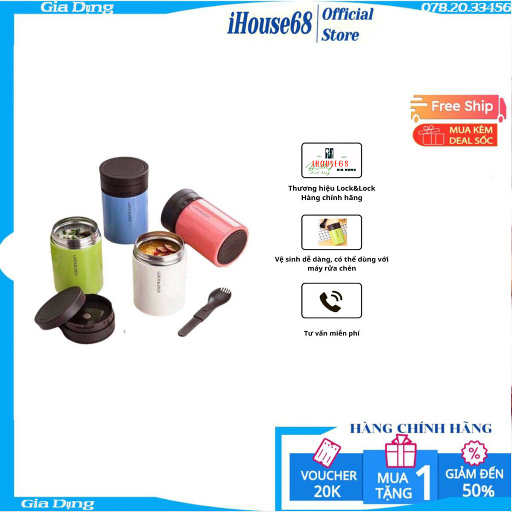 Bình ủ cháo giữ nhiệt, ủ đỗ đen detox Lock&Lock LHC8024 -Giữ nhiệt đến 8 tiếng