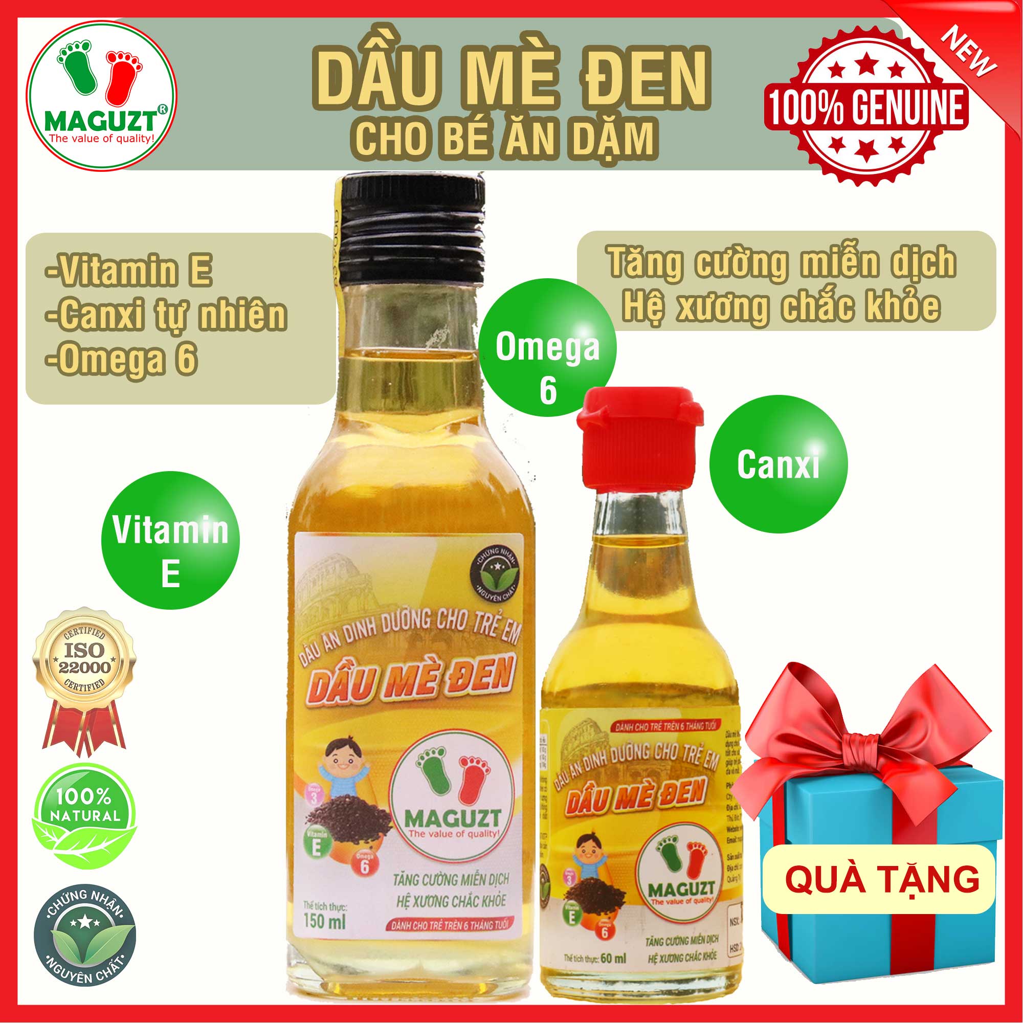 Dầu mè đen cho bé ăn dặm maguzt nguyên chất