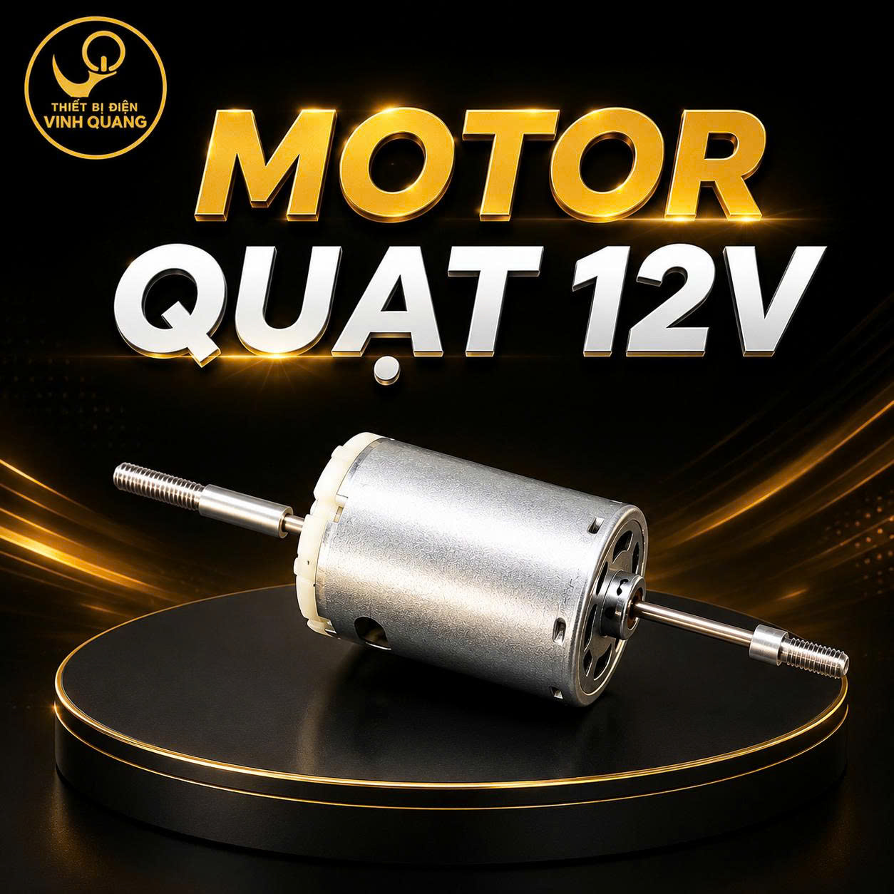 Motor Quạt 12V DC phù hợp sử dụng để thay thế hoặc sửa chữa nhiều loại quạt 12V như quạt sạc, quạt tích điện, quạt mini và các thiết bị sử dụng nguồn DC 12V.