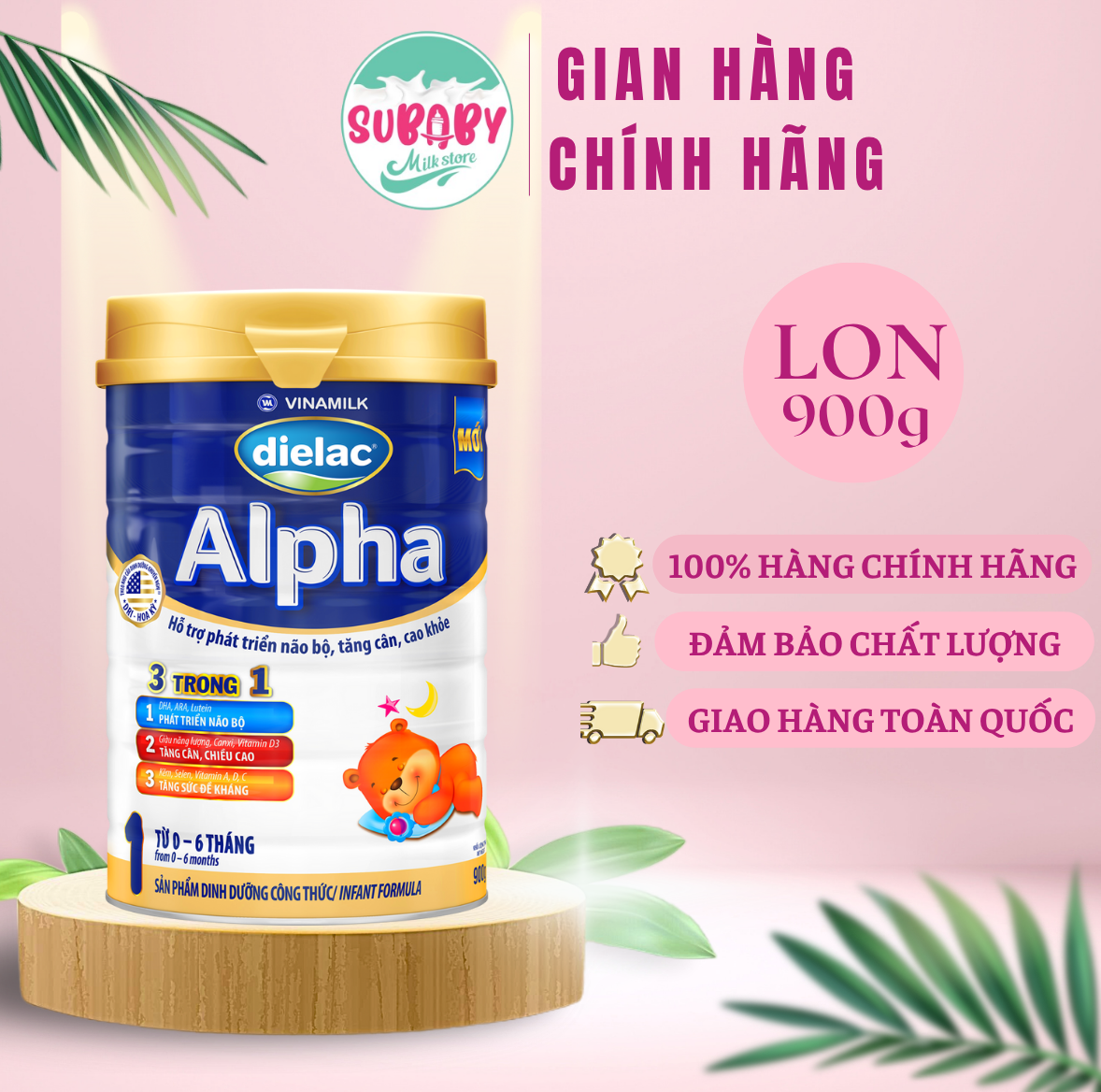 Sữa bột Vinamilk Dielac Alpha 1 900g