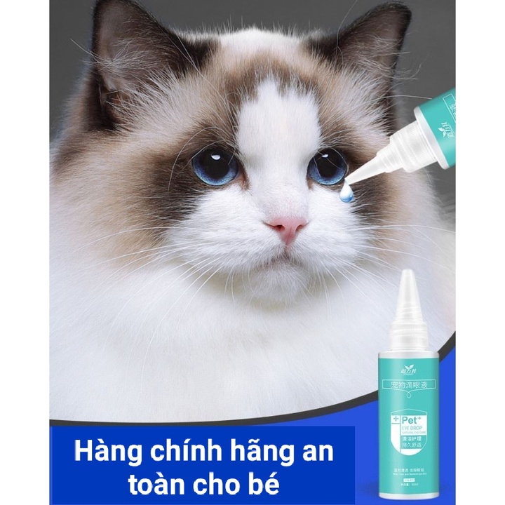 Nhỏ mắt cho chó mèo Dorrikey chai lớn 60ml - Hàng chính hãng Date mới