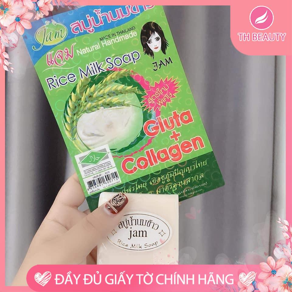 [Chính hãng] Xà phòng trắng da Cám Gạo Thái Lan Jam Rice Milk Soap (1 Bánh xà phòng)