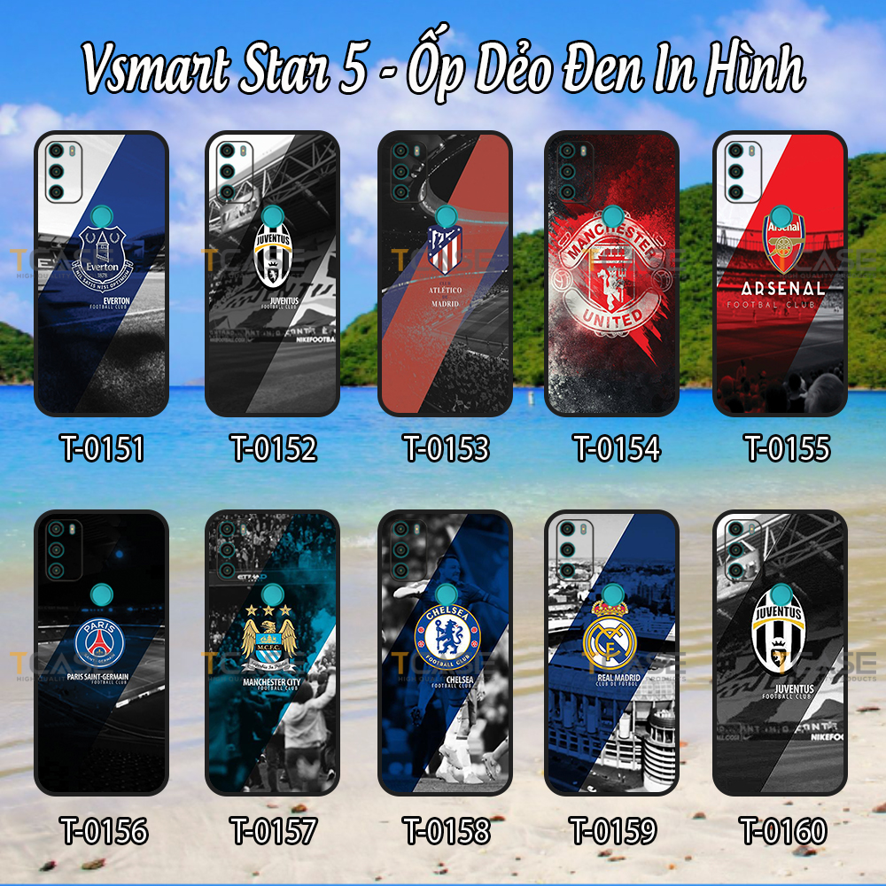 Ốp lưng Vsmart Star 5- Ốp dẻo đen in hình  Câu lạc bộ bóng đá