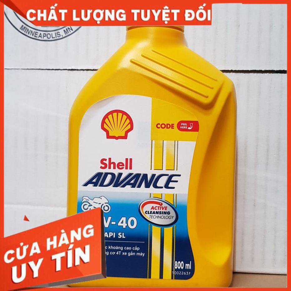 Nhớt xe máy shell ax5 shell vàng 800ml. dầu động cơ xe máy 4t shell ax5 15w40 chai 800ml