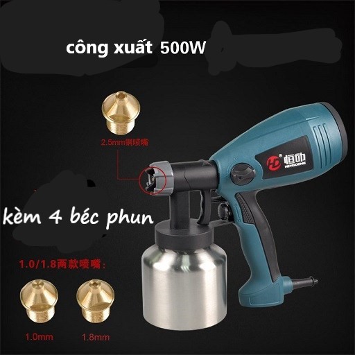 [HCM]máy phun sơn dầu và PU cao cấp kèm 4 béc phun