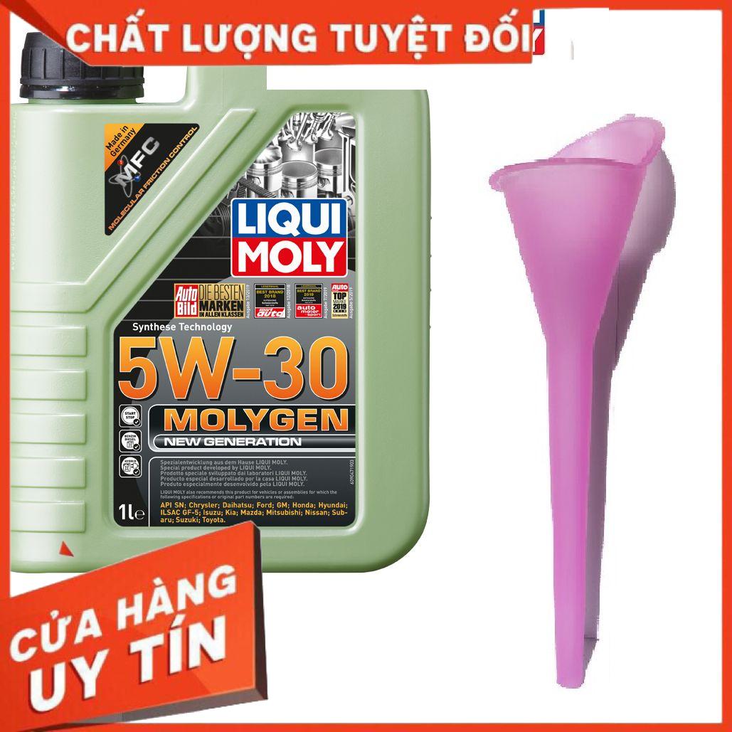[Tặng phễu rót] Nhớt Liqui Moly 5W30 Molygen 1L tổng hợp, nhớt liqui 5W30 dùng cho xe tay ga và ô tô chai 1L đến từ Đức