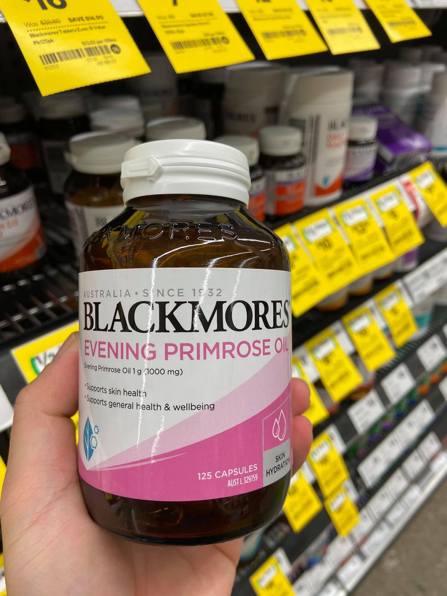 TINH DẦU HOA ANH THẢO BLACKMORE EVENING PRIMROSE OIL CỦA ÚC - 125v