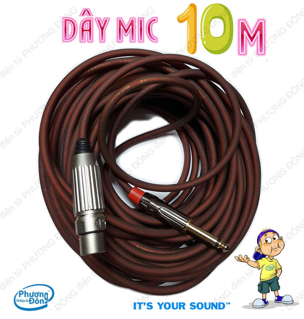 Dây Micro Karaoke loại lõi đồng dài 10m chất liệu dây cao cấp