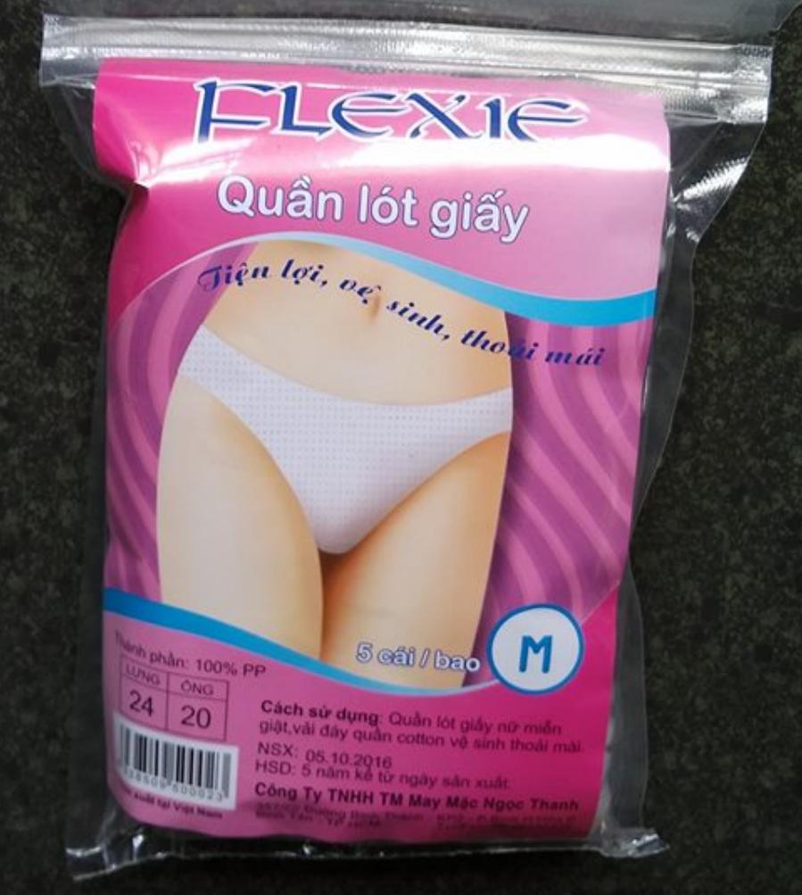 Quần lót du lịch giấy nữ cao cấp flexie sku 8938509500023