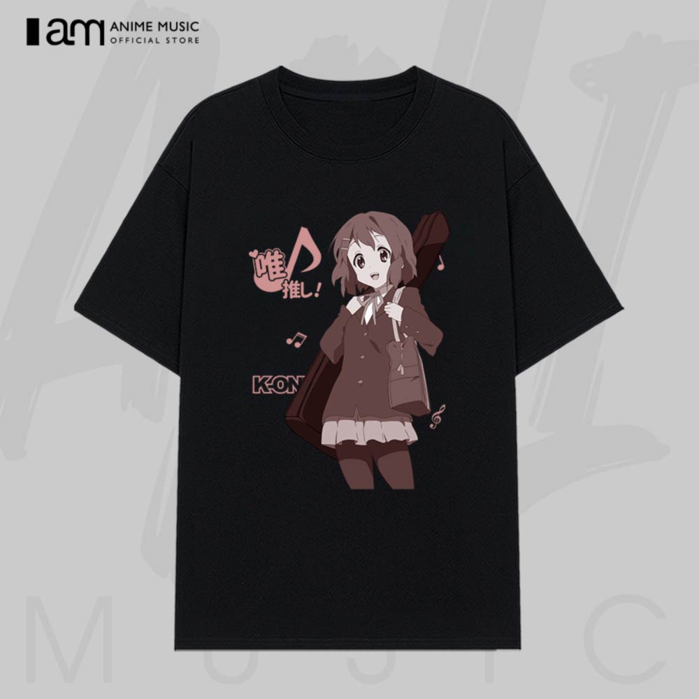 Áo thun Unisex K-On! Yui Oshi! Shirt Oversized 100% Cotton (Black) ngắn tay | BASIC ANIME STORE