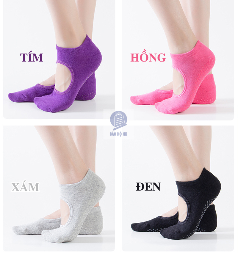 Vớ hở lưng chống trượt dày dặn kiểu dáng Hàn Quốc