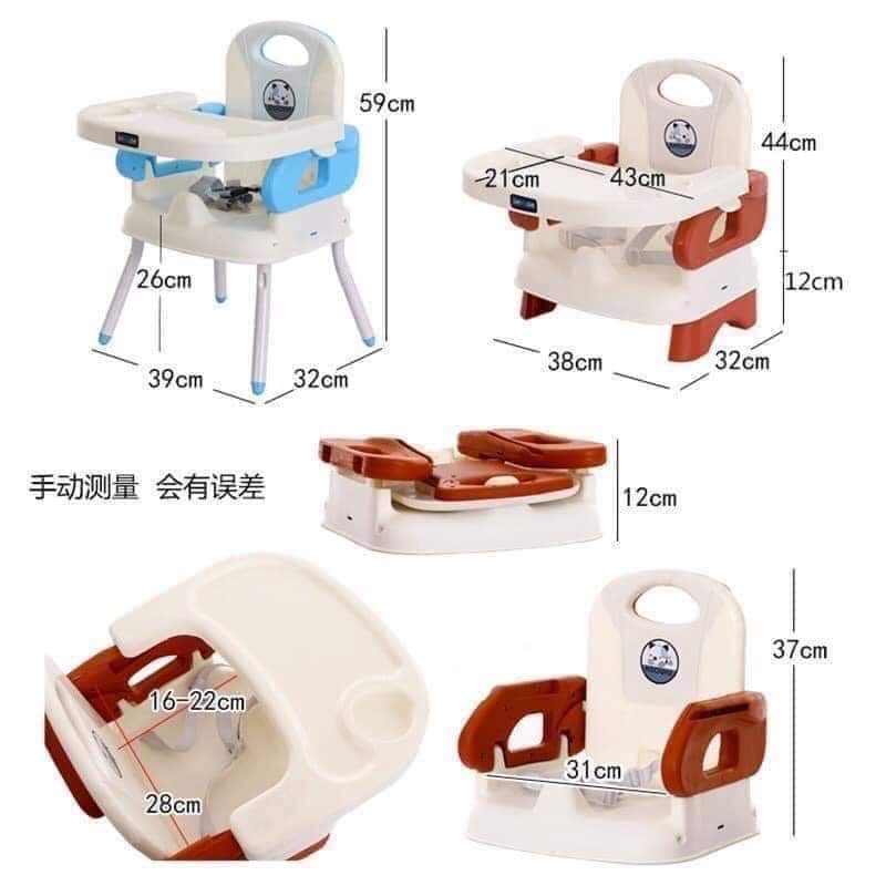 Ghế ăn dặm cho bé 3 chế độ tiện lợi - gấp gọn kèm chân sắt, chất liệu và thiết kế thông minh, đảm bảo an toàn cho trẻ sử dụng