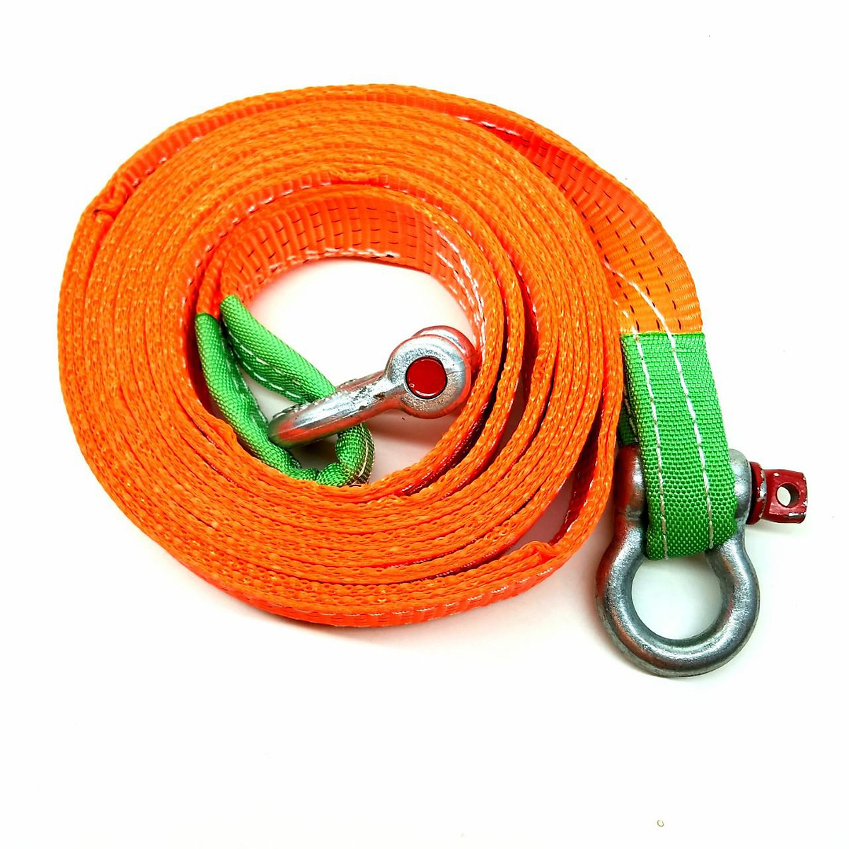Cáp kéo cứu hộ ô tô 5 tấn 50mm may 2 lớp + 2 ma ní