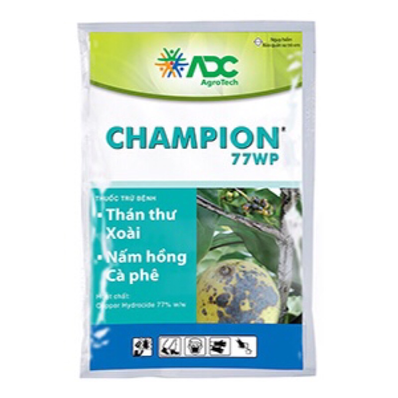 Thuốc trừ bệnh thán thư -nấm hồng champion 77 wp