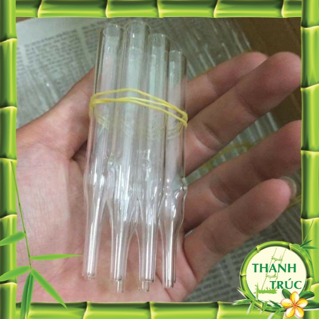 10 ống hút mụn thủy tinh loại nhỏ, có lỗ dùng cho spa