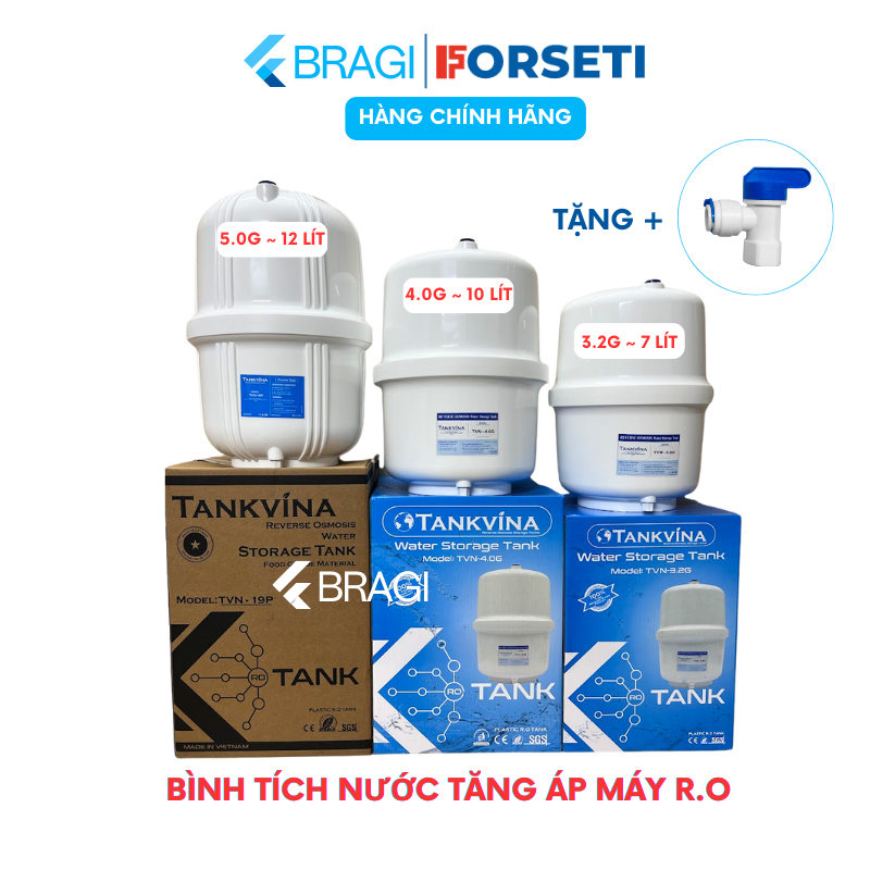Bình áp 3.2 và 4.0 cho máy lọc nước RO kangaroo, karofi, Korihome