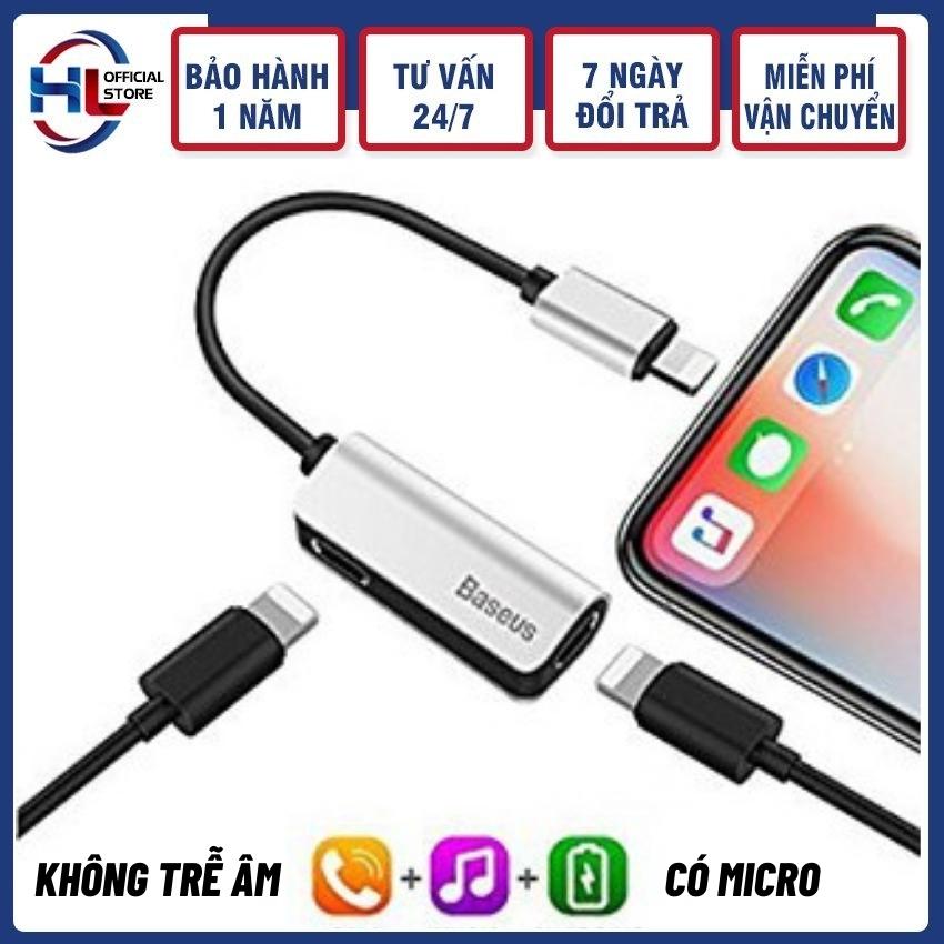 Bộ chia cổng lightning 1 thành 2 Baseus L37 cho iPhone 7/ iPhone 8/ iPhone X chính hãng HL32 giải pháp vừa nghe nhạc vừa sạc pin - Phụ Kiện H&L