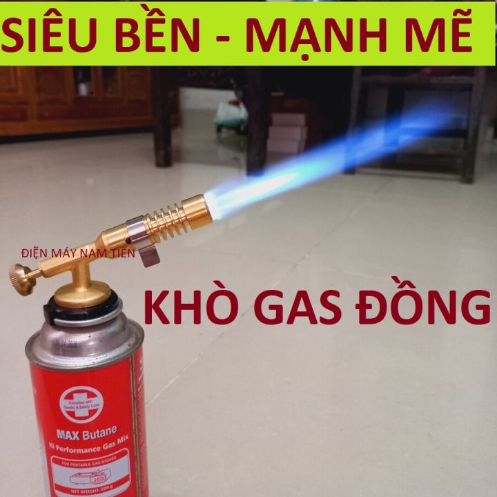 Khò gas mini cầm tay đánh lửa tự động - Chất liệu đồng NGUYÊN KHỐI sử dụng cho bình gas mini - Đa Chức năng - Điện Gia Dụng Hưng Thịnh