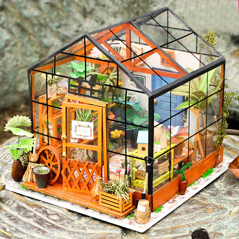 Mô hình nhà gỗ búp bê Dollhouse DIY L032  The Satisfied Time  Lazadavn