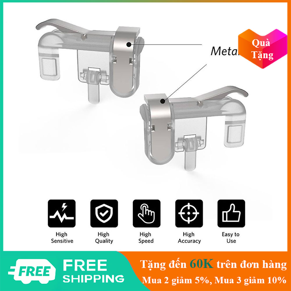 Nút bấm chơi game pubg cho điện thoại cảm biến nhạy chất liệu kim loại chống trầy xước - EL0103