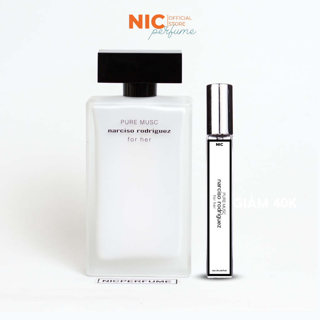 Nước hoa nữ Narciso Trắng chiết 10ml - Naciso Pure Musc EDP