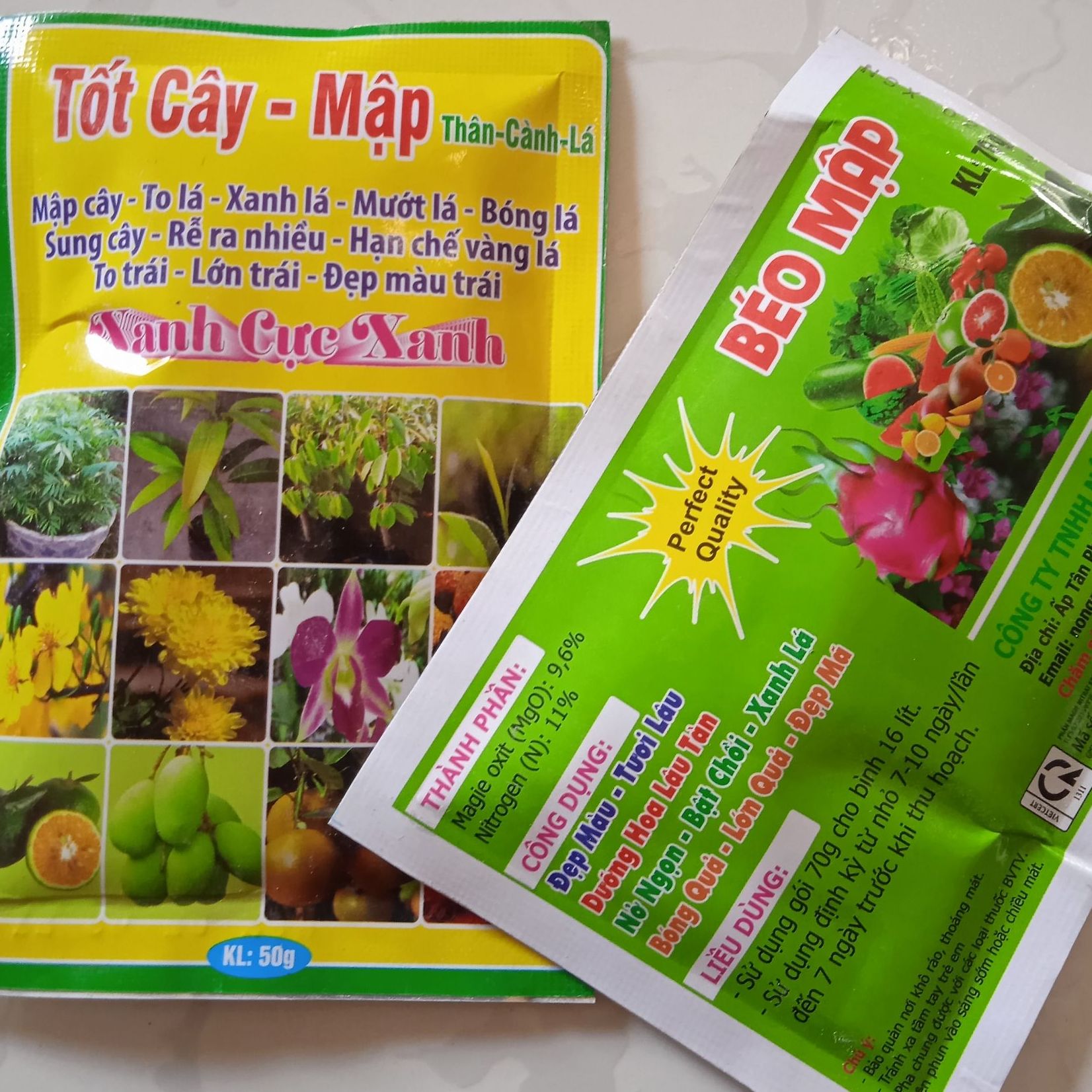 Combo phân bón mập thân nở gốc cứng cây xanh cây mướt lá